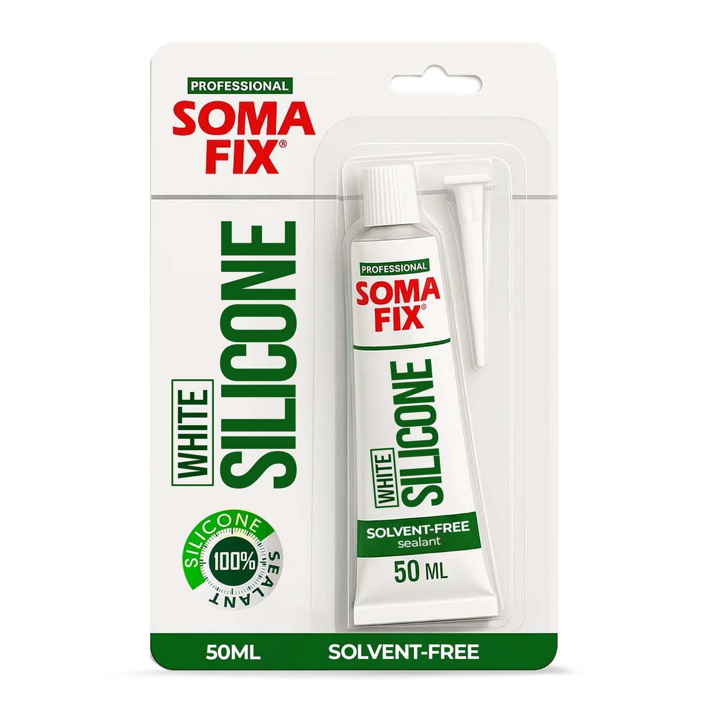 Silicone Sealant - Anti Mould Silicone Tube for Wood, Parquet, Bathroom, Sink, Shower, Windows & Aquariums - Multi-Purpose, Waterproof - 50ml