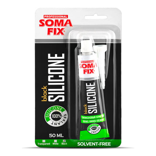 Silicone Sealant - Anti Mould Silicone Tube for Wood, Parquet, Bathroom, Sink, Shower, Windows & Aquariums - Multi-Purpose, Waterproof - 50ml