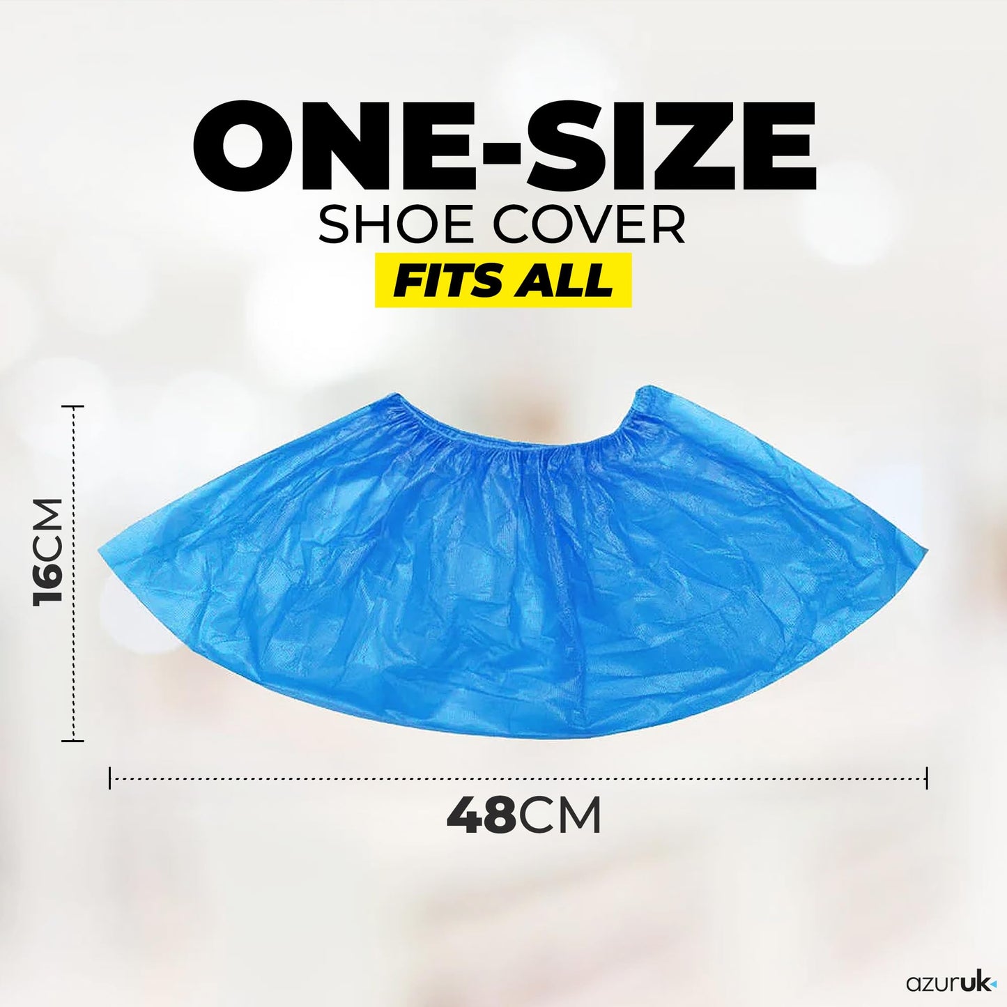 Shoe Covers - 500pcs Disposable Overshoes, 3x Thick, Reusable Shoe Cover, Waterproof Blue Overshoe, Mudproof and Thick (3xThick / 250Pairs)